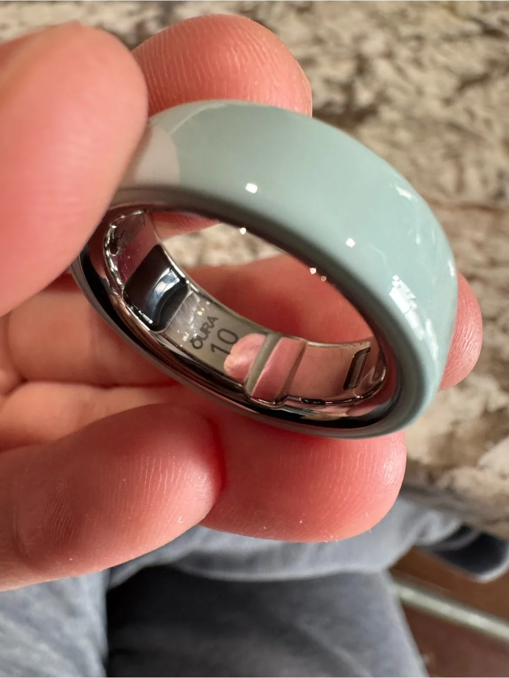 Oura Ring 4 Ceramic Tide Size 10